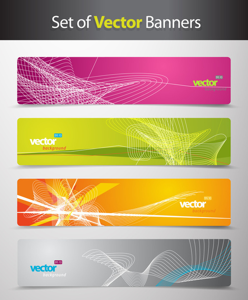Set of abstract colorful web headers. - Vektor, kép