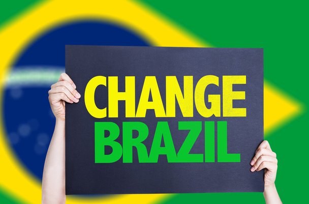 Verandering Brazilië kaart - Foto, afbeelding