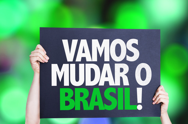 Lasst uns die brasilianische (portugiesische) Karte wechseln - Foto, Bild
