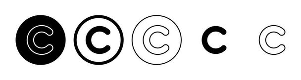 Σύνολο εικονιδίων πνευματικών δικαιωμάτων. σύμβολα πνευματικών δικαιωμάτων - Διάνυσμα, εικόνα