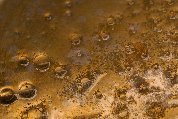 Масло краплі на поверхні металу - Фото, зображення