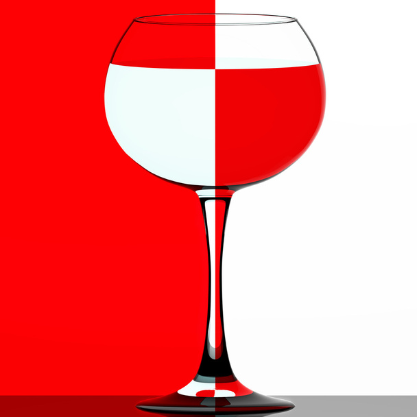 a vörös és fehér bor üveg - Fotó, kép