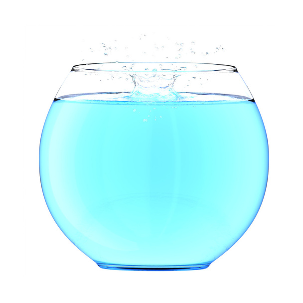 Water splash in a fishbowl - Фото, зображення