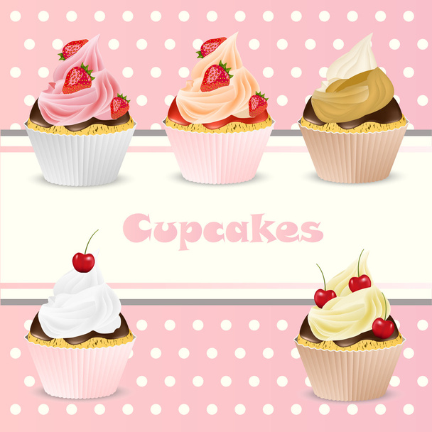 Vintage Cupcake - Vektor, obrázek