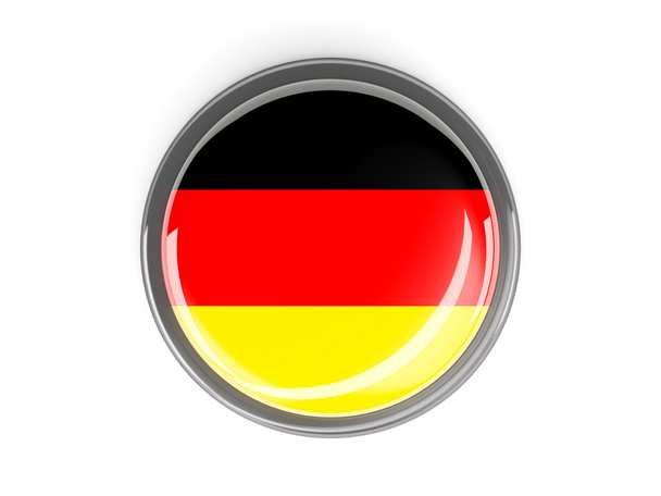 Round button with flag of germany - Foto, Imagen