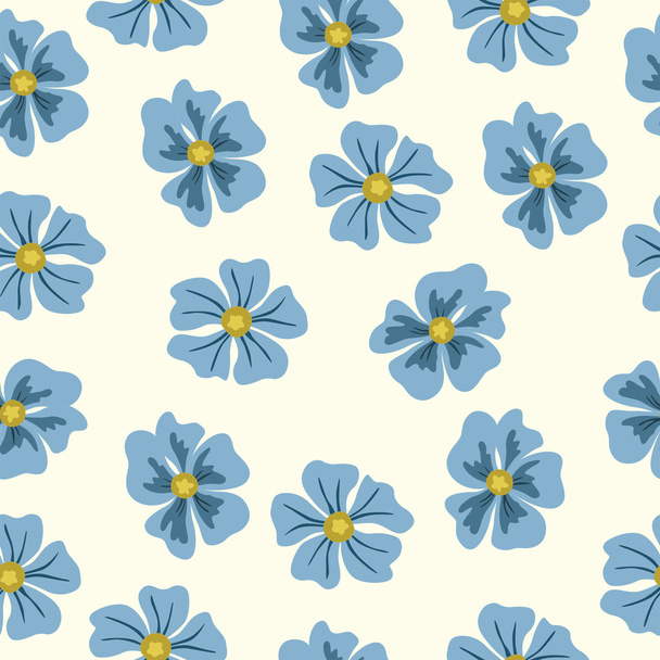 Vector pattern with different flowers - Vettoriali, immagini