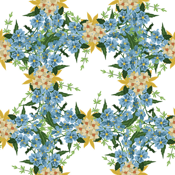 Vector pattern with different flowers - Vektor, Bild
