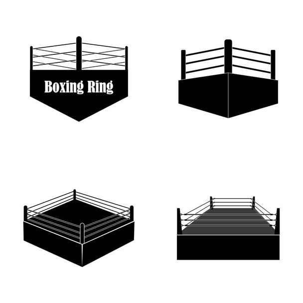 boxing ring icon logo vector design template - Vector, Image