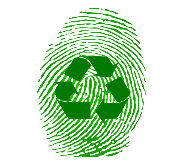 Green recycle fingerprint - Fotó, kép