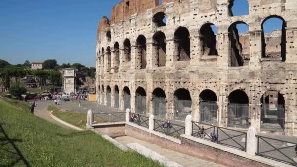 uitzicht op het colosseum in rome - Video
