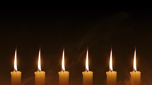 Candles and smoke lighting in the darkness - Footage, Video