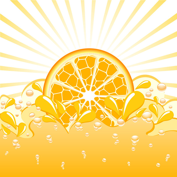 Vector illustration of an orange splash - Διάνυσμα, εικόνα