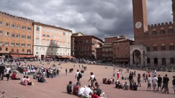 Piazza del Campo w Sienie - Materiał filmowy, wideo