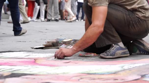 Artysta ulica w Sienie - Materiał filmowy, wideo
