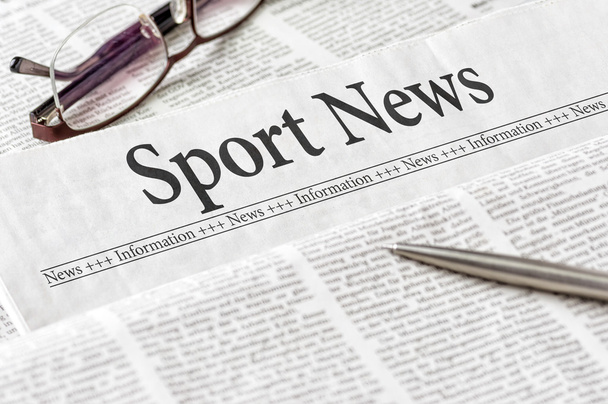 A newspaper with the headline Sport News - Foto, Imagen
