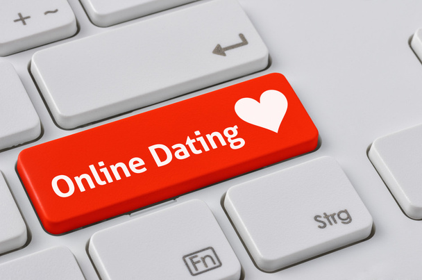 Klávesnice s červeným tlačítkem - Online Dating - Fotografie, Obrázek