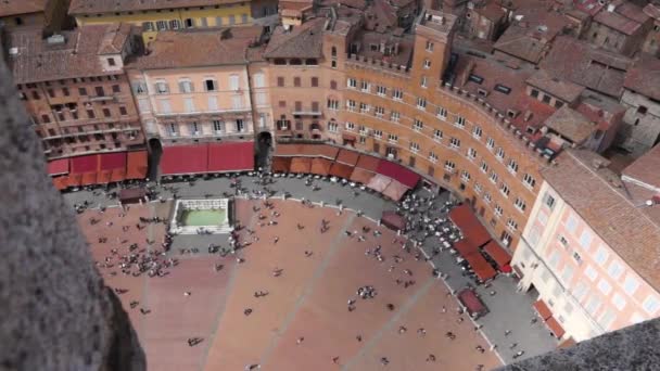 Piazza del Campo w Sienie - Materiał filmowy, wideo