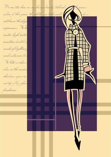 Menina ilustração de moda
 - Vetor, Imagem