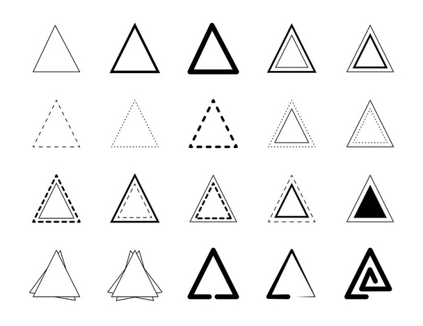 Dreiecke formen die Kollektion. Vektordesign. - Vektor, Bild