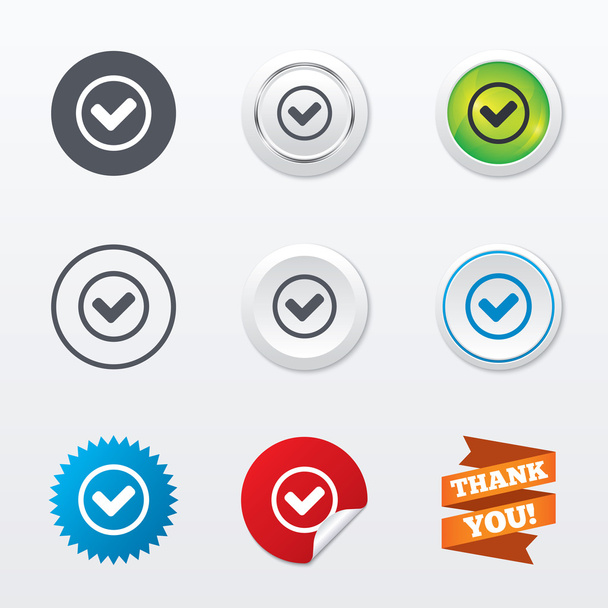Check mark sign icons - Vecteur, image