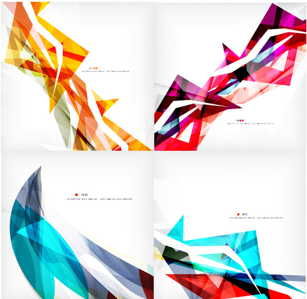 Set of geometric abstract backgrounds - Vector, Image