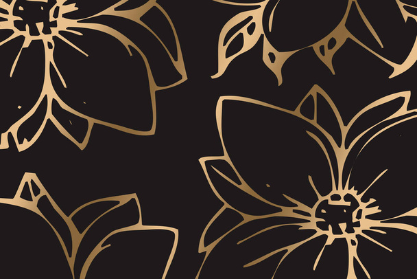 Luxe gouden botanische achtergrond. Printable wallpapers, covers, muur kunst, wenskaart, bruiloft kaarten, uitnodigingen.  - Foto, afbeelding