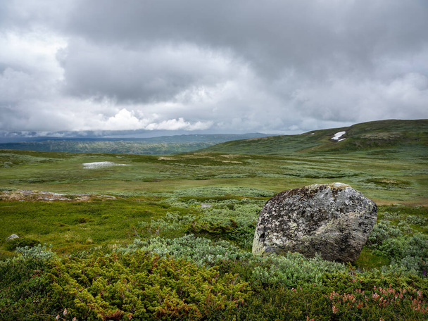 skála v blízkosti hor v hallingskarvet národního parku Norway - Fotografie, Obrázek