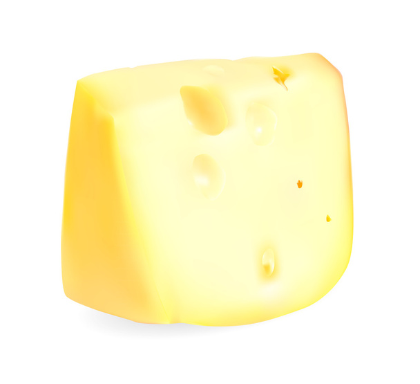 Realistic Cheese Vector Illustration - Vector, Image