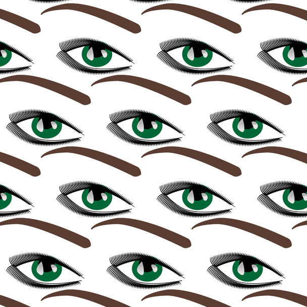 Symboliczne nowoczesny wzór kobiece oczy niebieskie - Wektor, obraz
