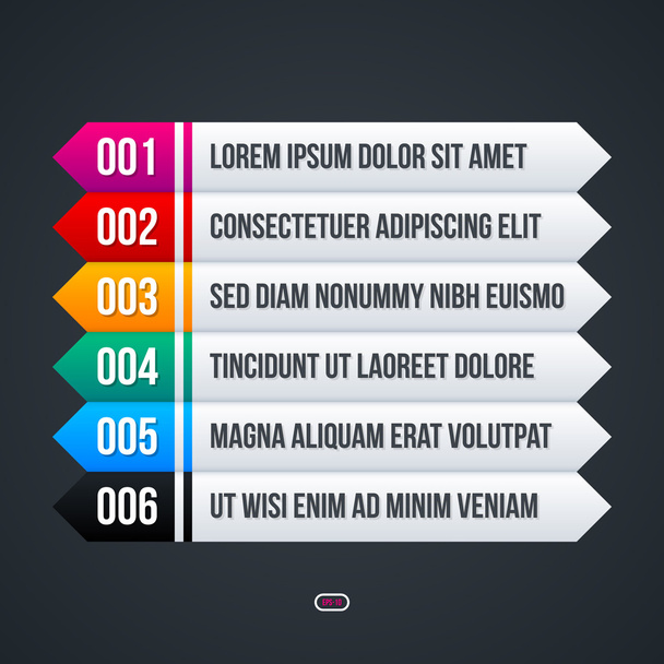 Six colorful options - Vector, Image