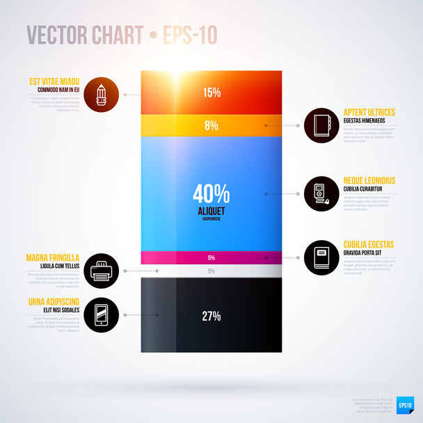 Infographics grafieksjabloon. Eps10 - Vector, afbeelding