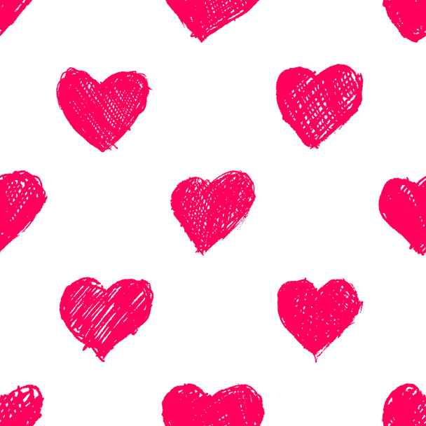 Hand drawn hearts - Vector, Imagen