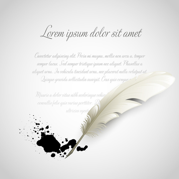 Feather Pen. Vector illustration - Vector, Image