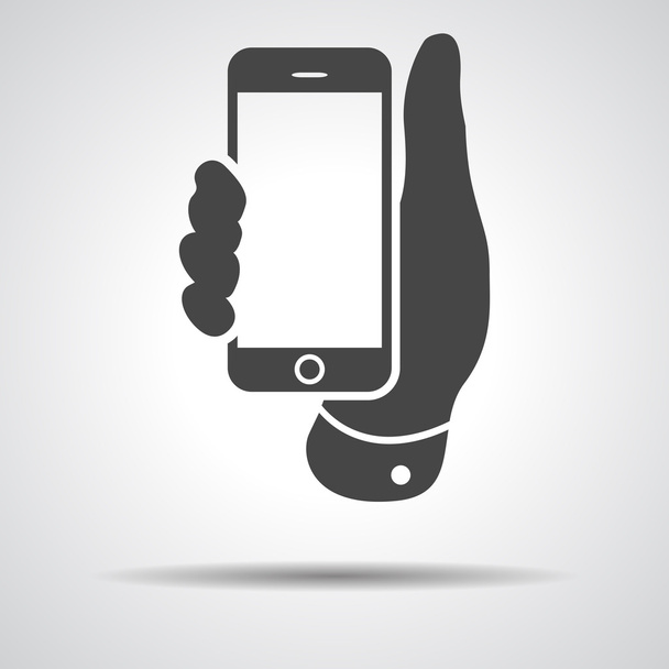 Mobile phone in hand - Vector, Image