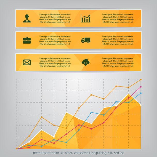 Moderní oranžové Infographic - Vektor, obrázek
