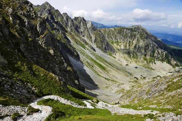 Widok z Krzy? ne przechodzą na Panszczyca Dolina w polskich Tatrach - Zdjęcie, obraz