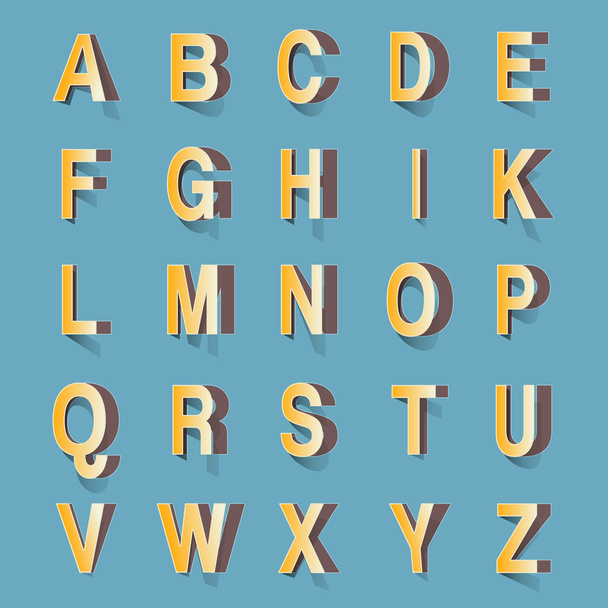 abc set cut out on blue - Vector, Image