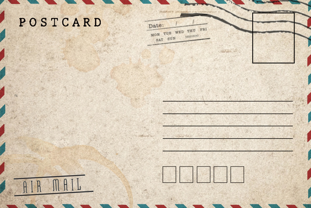 Background Image Of A Blank Beige Vintage Back Of A Postcard Stock