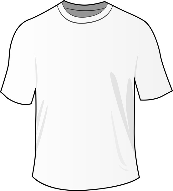 біла передня футболка трійника
 - Вектор, зображення