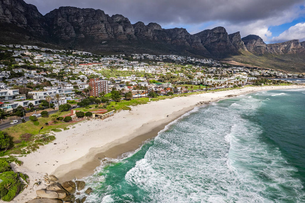 Aerial View of Camps bay in Cape Town, Western Cape, South Africa, Africa - Photo, Image