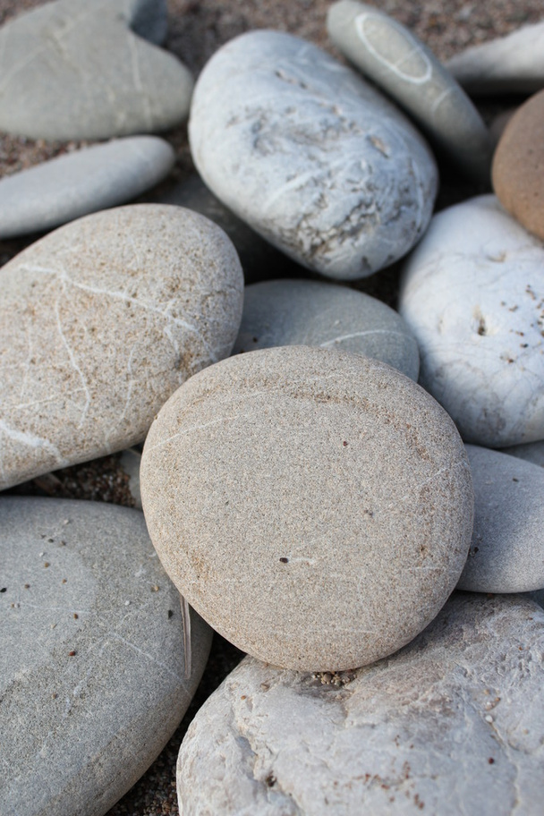 Abstract background with pebbles - round sea stones - Foto, Imagen