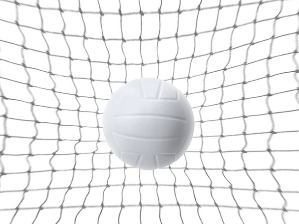 волейбол в мережі на білому тлі - Фото, зображення