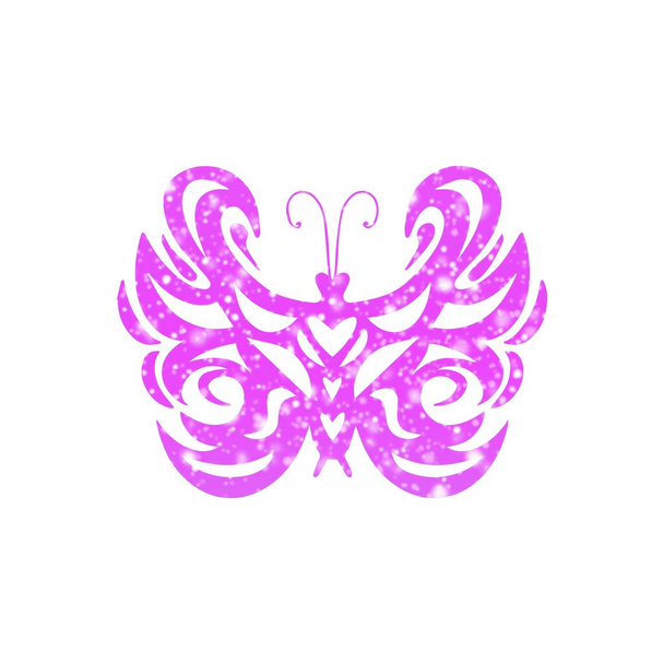 Y2k decorativo brillo brillante mariposa . - Foto, Imagen