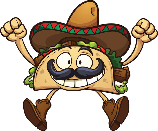 Cartoon taco - Vector, afbeelding
