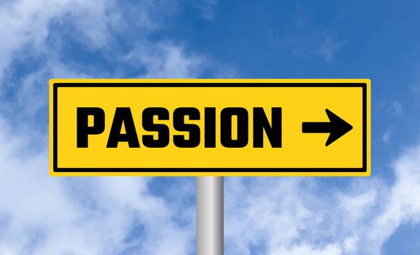 Passion road sign on sky background - Photo, Image