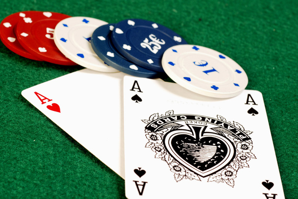 Ace of hearts and ace of spades - Photo, Image