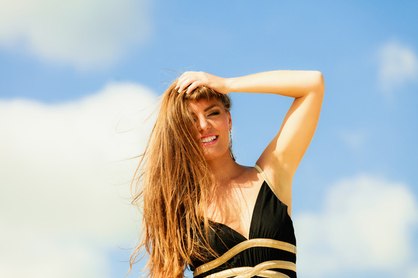 Girl  in summer clothing posing - Fotografie, Obrázek