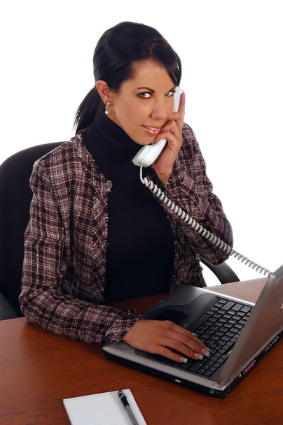 Bizneswoman na telefonie - Zdjęcie, obraz