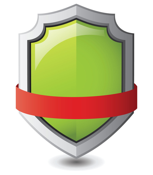 Vector illustration Green safe shield : Green concept. - Vector, imagen