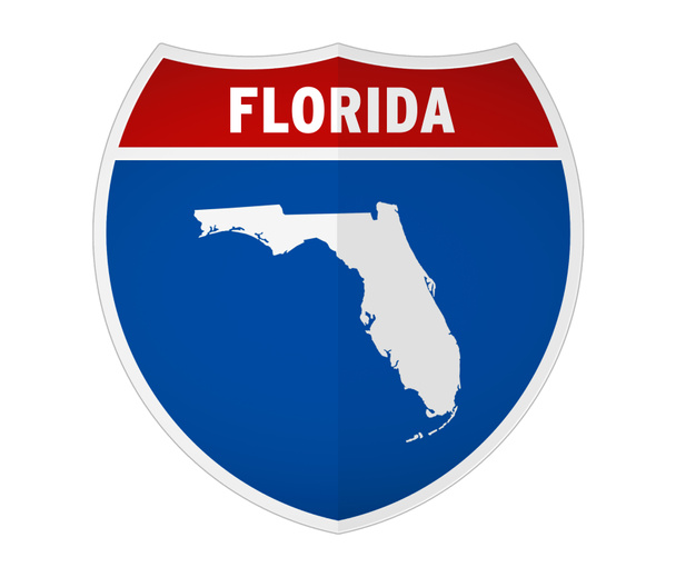 Florida - Διαπολιτειακή οδική σήμανση - Φωτογραφία, εικόνα